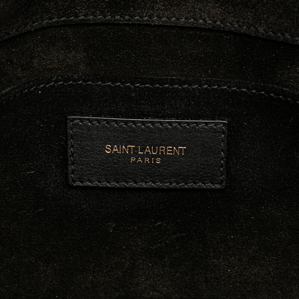 Saint Laurent Y Line Clutch Bag Black Leather - Picture 8 of 9